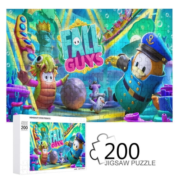 200 PCS Jigsaw Puzzle for Fall Guys Wooden Puzzles Game Home Decor Birthday Gifts High Quality