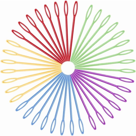 200 PCS Large Eye Plastic Needles, 3.5Inch Plastic Weaving Needles, Yarn Needles, Learning Needles, Safety Plastic Lacing Needles for Kids & Sewing Handmade Crafts