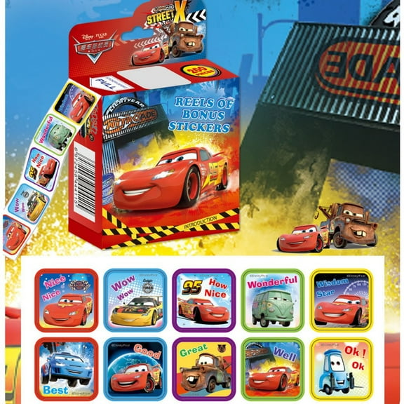 200 PCS Lightning McQueen Stickers Teachers Reward Stickers for Classroom 8 Patterns Style Incentive Stickers Behavior Chart Stickers (1" Each)