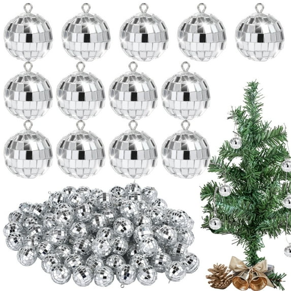 200 PCS Mirror Mini Disco Balls, 1.2 in Reflective Foam Ornaments for Hanging, Small Disco Decorations for 70s 80s Themed Party, Xmas Tree, Birthday, Wedding, DIY Crafts, Mardi Gras, Cake Decor