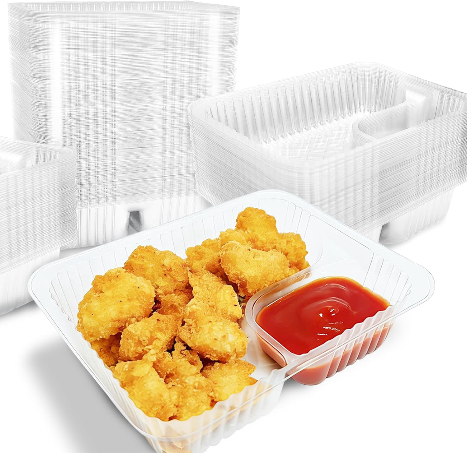200 PCS Nacho Trays Disposable, 12 oz Plastic Nachos Containers with ...
