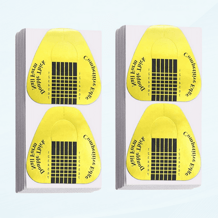 200 PCS Nail Forms for Acrylic Nails, Gold Horseshoe Nail Extension Forms, Foldable Polygel Nail Form Acrylic Nail Forms Guide Sticker for Polygel, Gel Nails Art Paper Form for DIY Manicure Design
