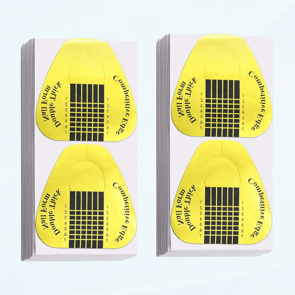 200 PCS Nail Forms for Acrylic Nails, Gold Horseshoe Nail Extension Forms, Foldable Polygel Nail Form Acrylic Nail Forms Guide Sticker for Polygel, Gel Nails Art Paper Form for DIY Manicure Design