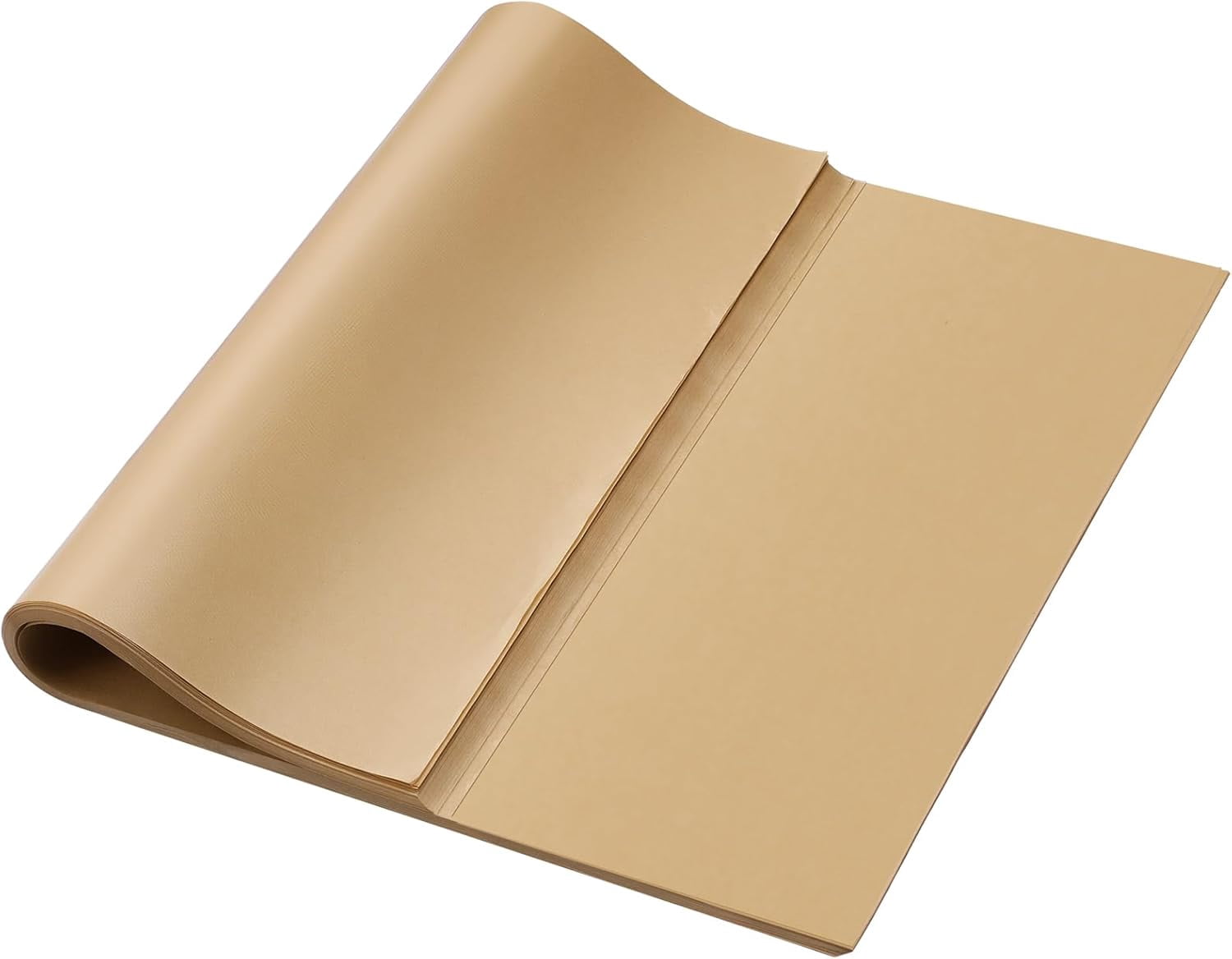 200 PCS Natural Unbleached Parchment Paper, 15x21 Inches Precut Non-Stick Parchment Sheets, Ideal for Baking, Cooking, Grilling, Air Fryer and Steaming(Brown)