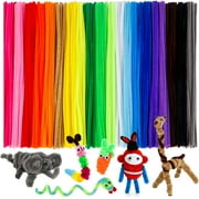 200 PCS Pipe Cleaner Craft Supplies Multi-Color Chenille Stems for Art and Craft Projects Creative DIY Decorations (12inch x 6mm)