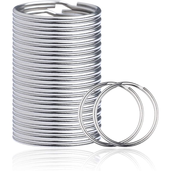 Key Rings Without Inscription 200 PCS Round Key Rings, Sturdy Nickel Plated Metal O Rings Split ...