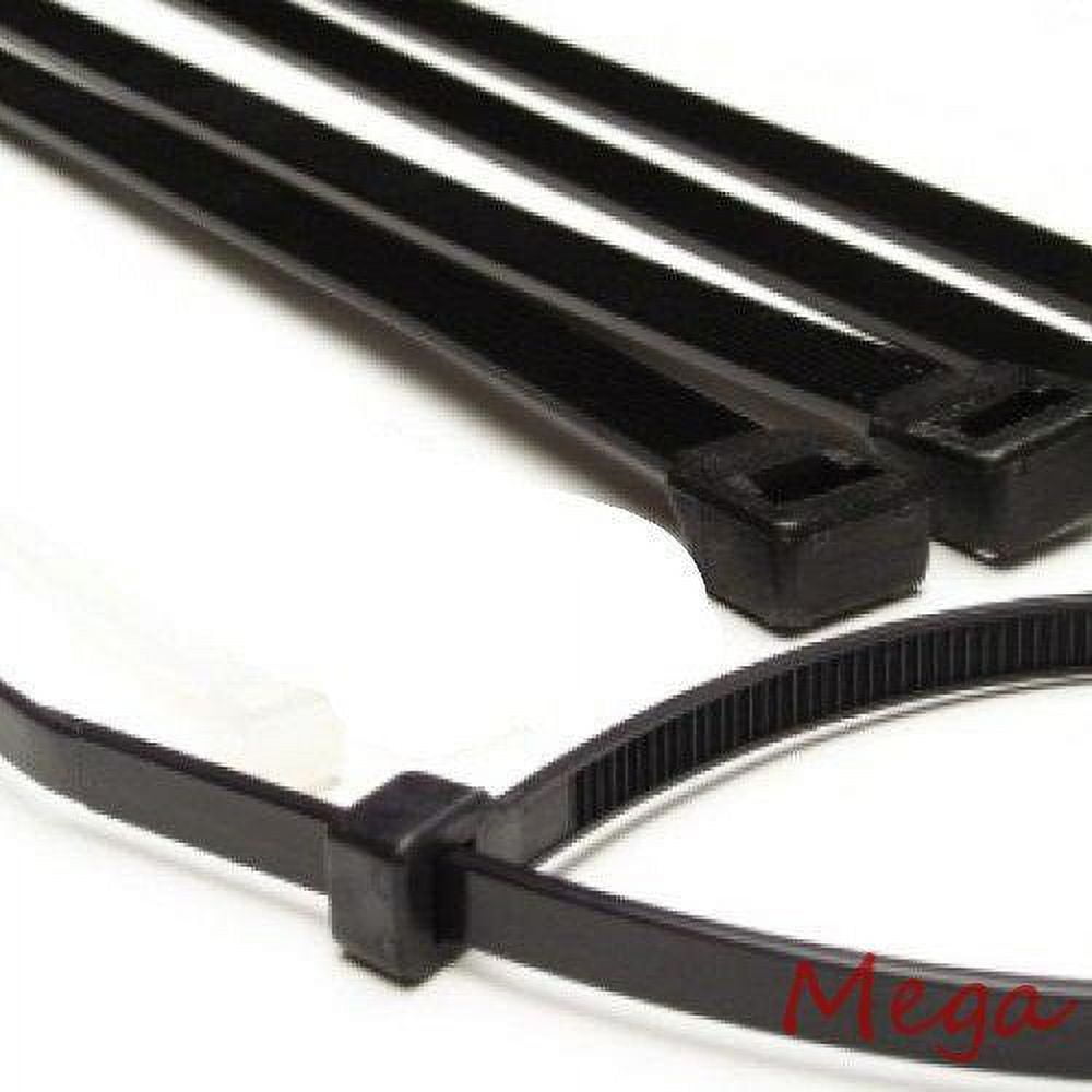 200 Pack 14" Black Cable Ties Heavy Duty 50lb Long Industrial Wire Zip