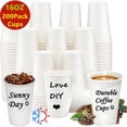 thumbnail image 1 of LONGOMA 200 Packs 16  oz Disposable Cups, Leak-Free Food Grade Safe Coffee Paper Cups To Go Hot Cups for Home and Cafes, 1 of 8