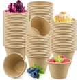 200 Pack 4oz Compostable Paper Cups and Small Disposable Bowls ...