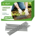 200 Pack 5 Inch Plastic Edging Nails Artificial Turf Stakes Galvanized