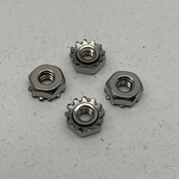 (200-Pack) #6-32 Locknut, Keps K-Lock Washer Hex Nut, Stainless Steel 18-8