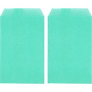 200 Pack Aqua Blue Small Flat Greaseproof Paper Bags for Candies Dessert Party Favor Small Business 2  x4   Inch