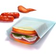 thumbnail image 1 of 200 Pack Baby Blue Flat Greaseproof Paper Sandwich Bags for Bakery Treats Christmas Chocolate Party Favor 6¾x8 Inch, 1 of 5