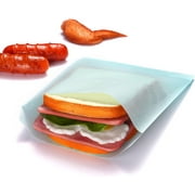 200 Pack Baby Blue Flat Greaseproof Paper Sandwich Bags for Bakery Treats Christmas Chocolate Party Favor 6¾x8 Inch