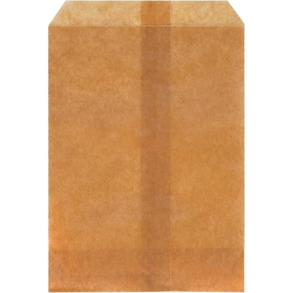 200 Pack Brown Wax Paper Grocery Bags Flat For Grocery Popcorn Gift Wedding Baby Shower by Quotidian 6x9 inch