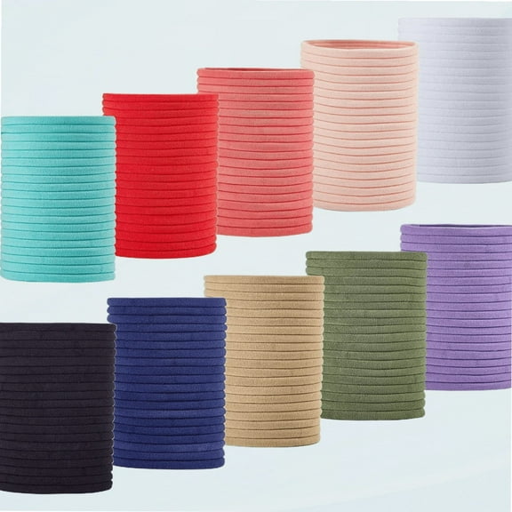 200 Pack Bulk Wholesale Super Soft Stretchy DIY Nylon Headbands Hair Bands for Baby Girls One Size Fits All