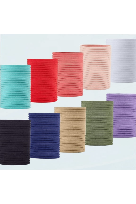 200 Pack Bulk Wholesale Super Soft Stretchy DIY Nylon Headbands Hair Bands for Baby Girls One Size Fits All