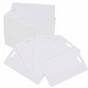 200 Pack CR80 30mil PVC Blank ID Badge Cards with Slot Punch