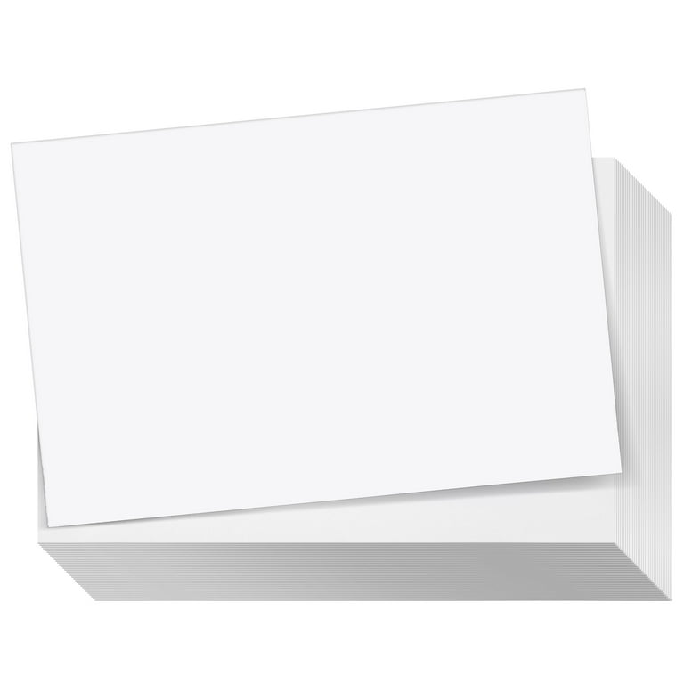 Hamilco 5x7 White Linen Textured Cardstock Paper Blank Index Cards Fla –