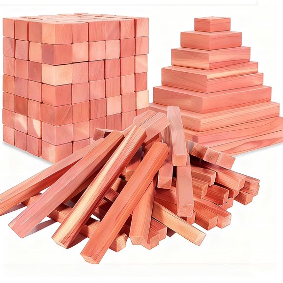 200 Pack Cedar Blocks for Closet Storage Cedar Sticks Aromatic Red Wood Sticks Chips for Closet Wardrobe Cedarwood Planks Natural Kitchen Storage and Drawers Freshener