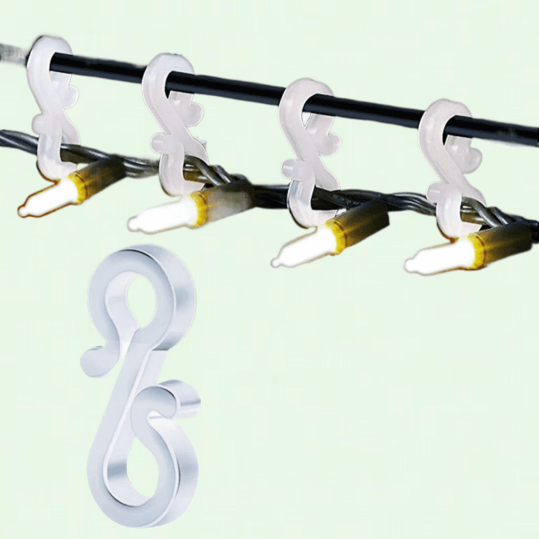 200 Pack Christmas Light Clips, Gutter Hooks for Outdoor String 
