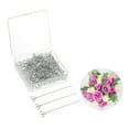 200 Pack Corsage Boutonnieres Pins, 6.4cm Diamond Clear Straight Pin