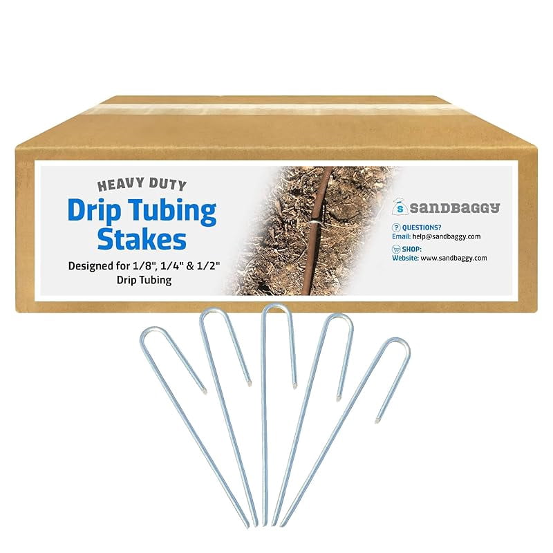 200-Pack DRIP TUBING Stakes Landscape Staples | 5 inch Length - 11 ...