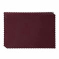 thumbnail image 1 of Fit Meal Prep 200 Pack Disposable Paper Placemats, 14 x 10 Inch Burgundy with Decorative Wavy Scalloped Edge for Restaurant Catering Dining Table, Baby Kids Birthday Parties, 1 of 7