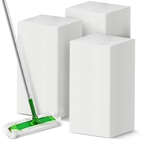 200 Pack Disposable Dry Mop Pads for Floor Cleaning, Bulk Cloth Refills for Sweeper