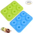 thumbnail image 1 of 200-Pack Donut Baking Pan of 100% Nonstick Silicone. BPA Free Mold Sheet Tray. Makes Perfect 3 Inch Donuts. FDA Approved Food Grade. Easy Clean, Dishwasher Microwave Safe(Fluorescent green & Blue), 1 of 8