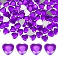 thumbnail image 1 of 200-Pack Heart Rhinestone, 12mm Acrylic Heart Rhinestone Stickers for Craft/Painting/Jewelry, Flat Back Plastic Gems Sticker [Dark Purple], 1 of 6