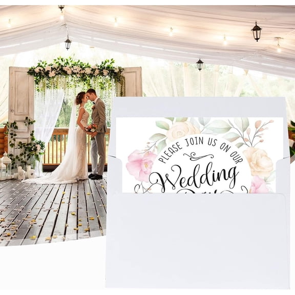 200 Pack Invitation Envelopes with Peel & Seal for Cards, A7 Printable Envelopes Bulk, White Envelopes for Wedding, Greeting Cards, Mailing, Graduation