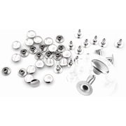 200 Pack Leather Rivets Single Cap Rapid Rivet Metal Stud Fasteners Round Cap for Bag Belt Wallet Leather Craft Silver, 6MM
