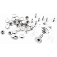 thumbnail image 1 of 200 Pack Leather Rivets Single Cap Rapid Rivet Metal Stud Fasteners Round Cap for Bag Belt Wallet Leather Craft (Silver, 4MM), 1 of 5
