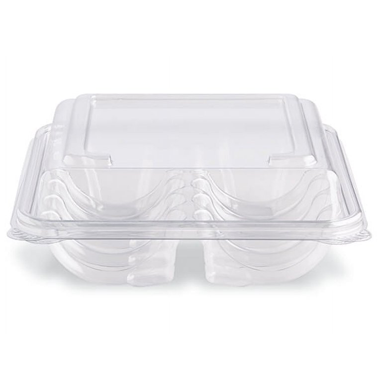 Clear Recycled PET Lid for 36oz. TreeSaver Single Compartment Tray