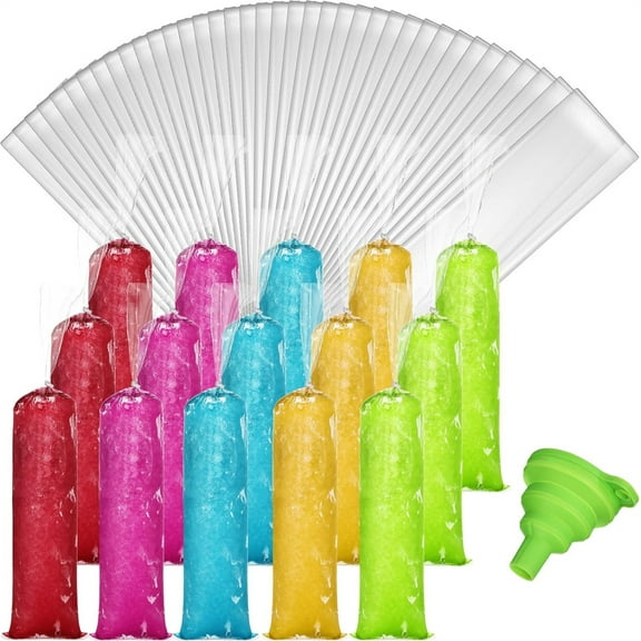 200 Pack Popsicles Molds for Snack,Disposable Ice Popsicle Mold Bags,Freezer Tubes Ice Cream Mold Bags,Popsicle Bags Easy to Fill for Juice,Pop Ice Mold for Summer Ice Party (Clear)