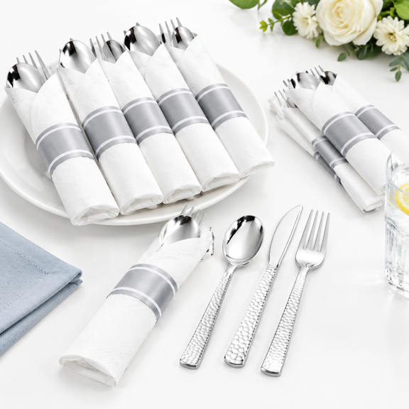 200 Pack Pre Rolledware Set Disposable For Weddings