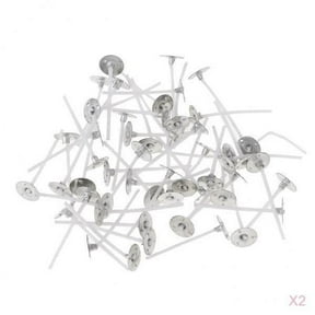 200 Pack Pre Waxed Candle Wicks With Sustainers For Making Tea Light Candles
