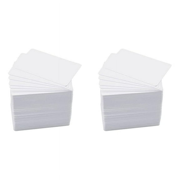 200 Pack Premium Blank PVC Cards, CR80 30Mil Graphic Quality White Plastic Cards for Photo ID Badge Printers