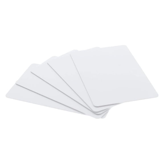 200 Pack - Premium Blank PVC Cards for ID Badge Printers - Graphic Quality White Plastic CR80 30 Mil (CR8030) by - Compatible with Most Photo ID Badge Printers (White)