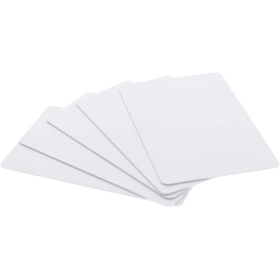 200 Pack - Premium Blank PVC Cards for ID Badge Printers - Graphic Quality White Plastic CR80 30 Mil (CR8030) by - Compatible with Most Photo ID Badge Printers (White)