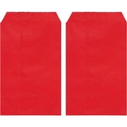 200 Pack Red Small Flat Greaseproof Paper Bags for Candies Dessert Party Favor Small Business 2  x4   Inch