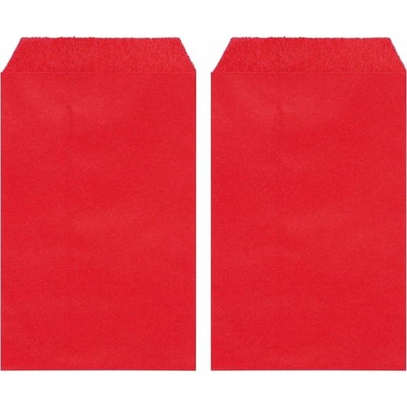 200 Pack Red Small Flat Greaseproof Paper Bags for Candies Dessert Party Favor Small Business 2 ¾x4 ¼ Inch