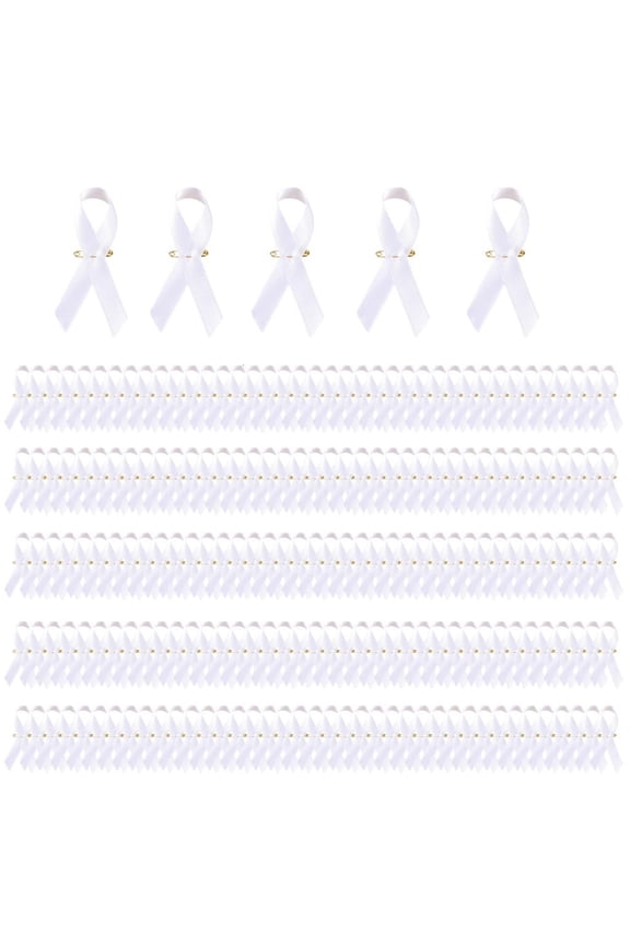 200 Pack Ribbon Pins Social Cause Ribbons Nonprofit Event Accessories for Charity Event Elegant and Easy to Wear Designs