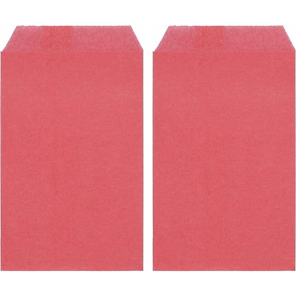 200 Pack Rose Pink Small Flat Greaseproof Paper Bags for Candies Dessert Party Favor Small Business 2 ¾x4 ¼ Inch