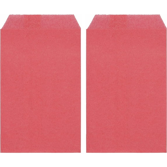 200 Pack Rose Pink Small Flat Greaseproof Paper Bags for Candies Dessert Party Favor Small Business 2 ¾x4 ¼ Inch