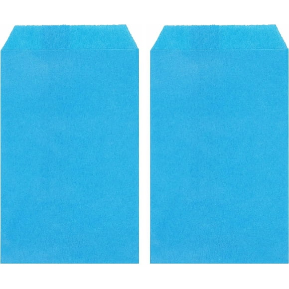 200 Pack Sky Blue Small Flat Greaseproof Paper Bags for Candies Dessert Party Favor Small Business 2 ¾x4 ¼ Inch