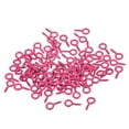 thumbnail image 1 of 200 Pack Small Screw Eye Hooks Mini Eyelets Screws, 5x10x1.2mm, Rose Red, 1 of 6