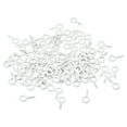 thumbnail image 1 of 200 Pack Small Screw Eye Hooks Mini Eyelets Screws, 5x10x1.2mm, White, 1 of 5