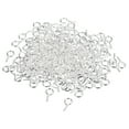 thumbnail image 1 of Uxcell 200 Pack Small Screw Eye Hooks Mini Eyelets Screws, 6.5x13x1.2mm, Silver Tone, 1 of 5